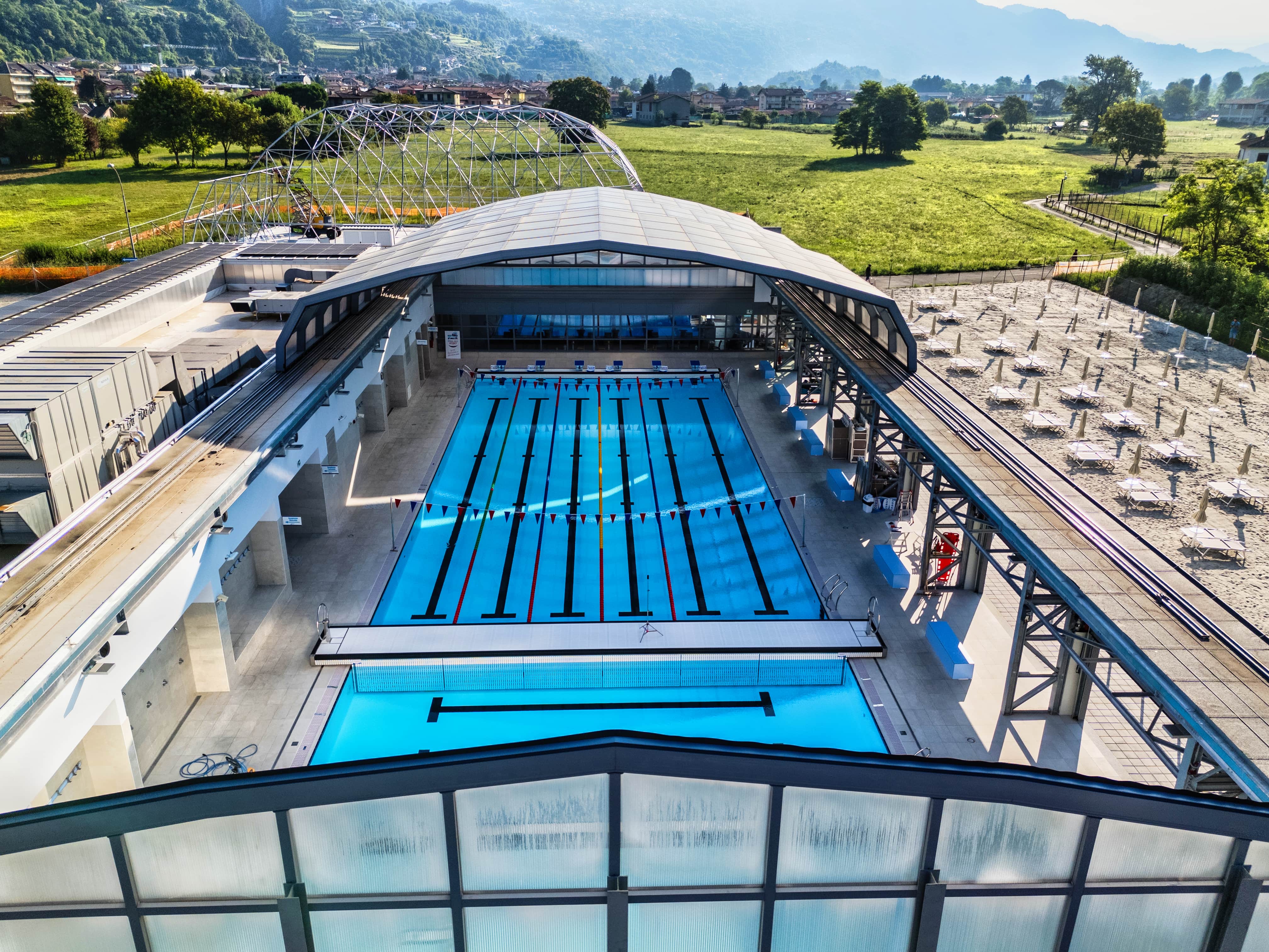 Copertura alta XXL piscina
