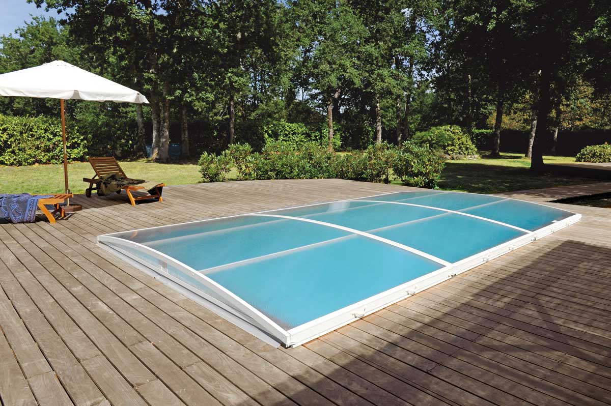 Copertura piscina mobile piatta
