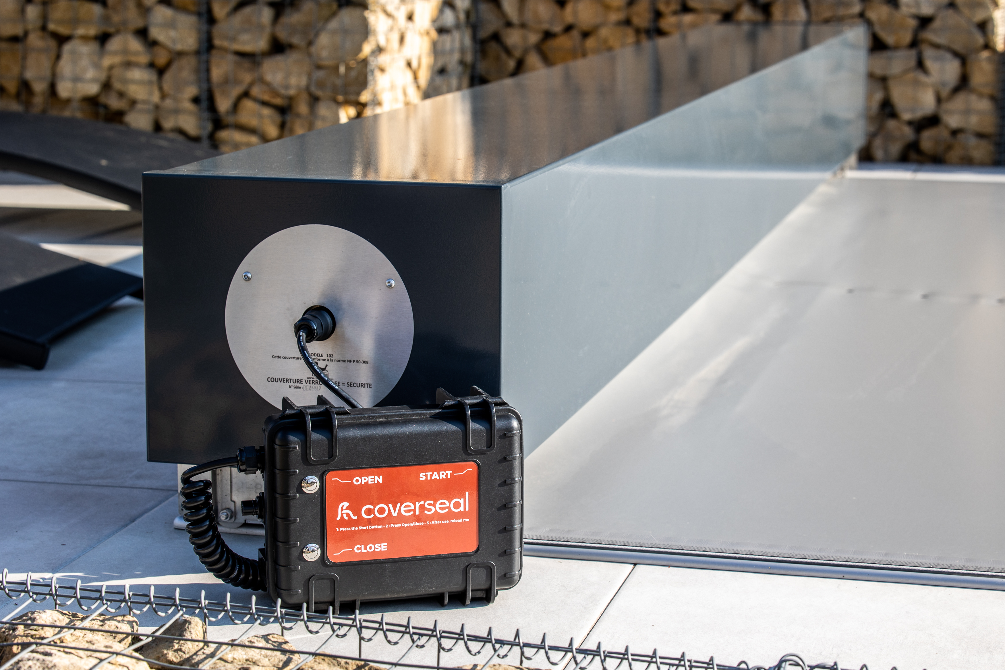 Copertura piscina calpestabile Coverseal semi-automatica